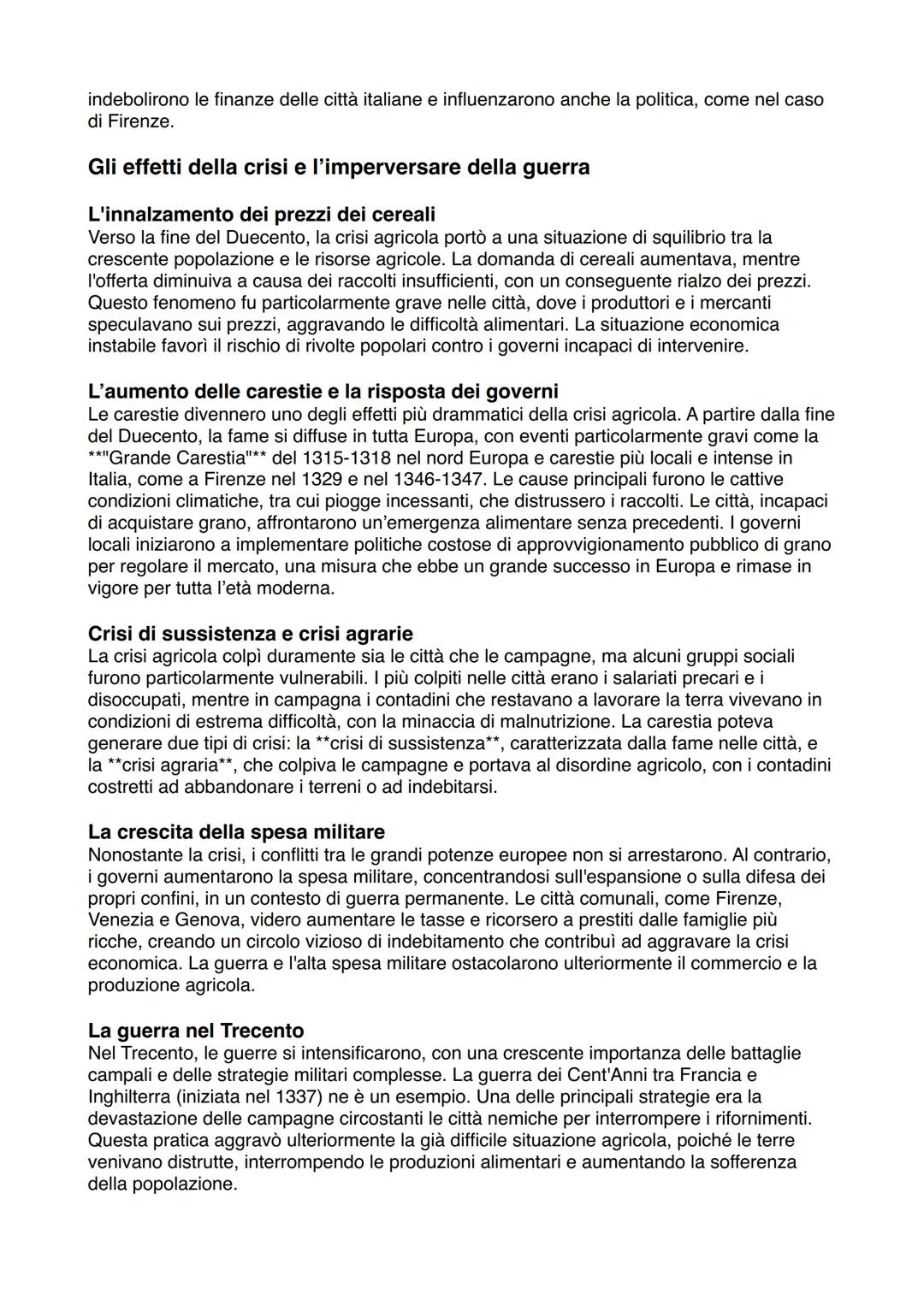 # Il trecento tra crisi e innovazioni
Economia e società: i fattori della crisi
Il concetto di crisi
Tra l'XI e l'ultimo quarto del XIII se
