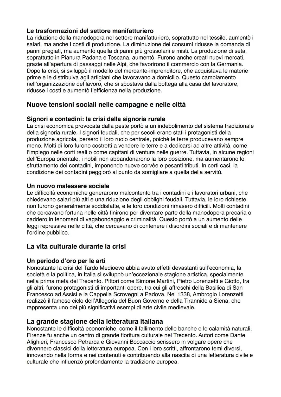 # Il trecento tra crisi e innovazioni
Economia e società: i fattori della crisi
Il concetto di crisi
Tra l'XI e l'ultimo quarto del XIII se