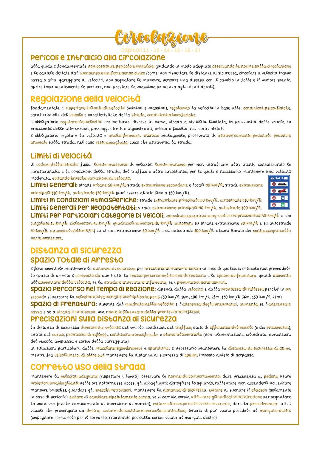 --- OCR Start ---
Circolazione
cop
-12-13-15-16-17
Pericoli e intralcio alla circolazione
alla guida e fondamentale non costituire pericolo