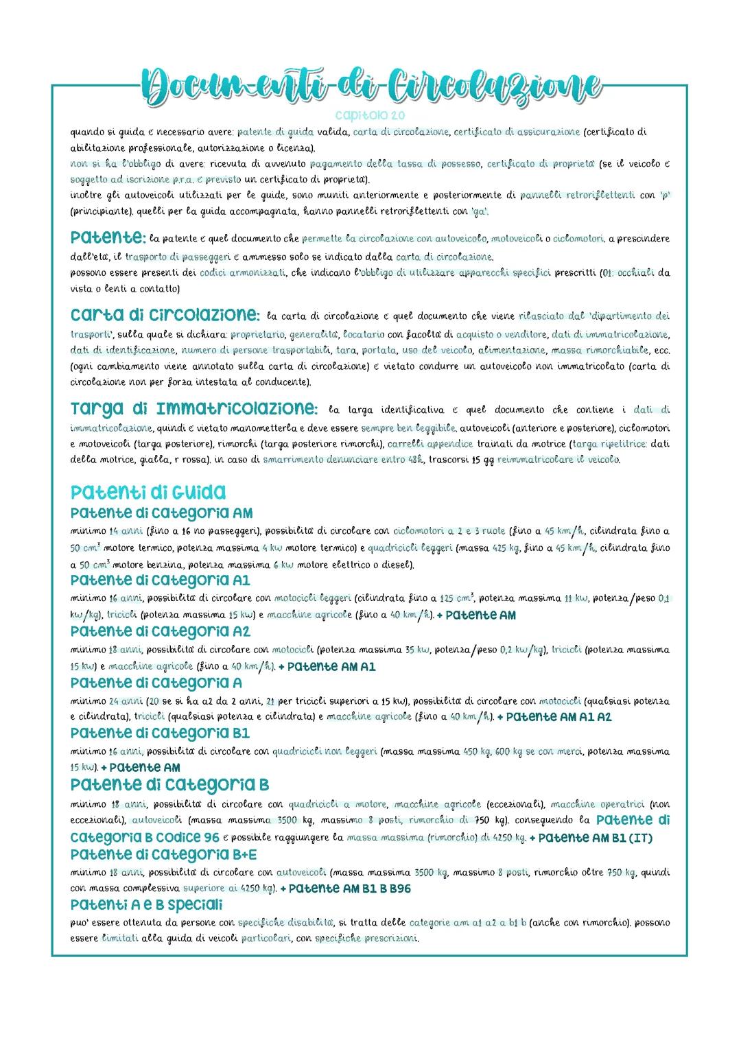 Scuola Guida: Documenti di Circolazione