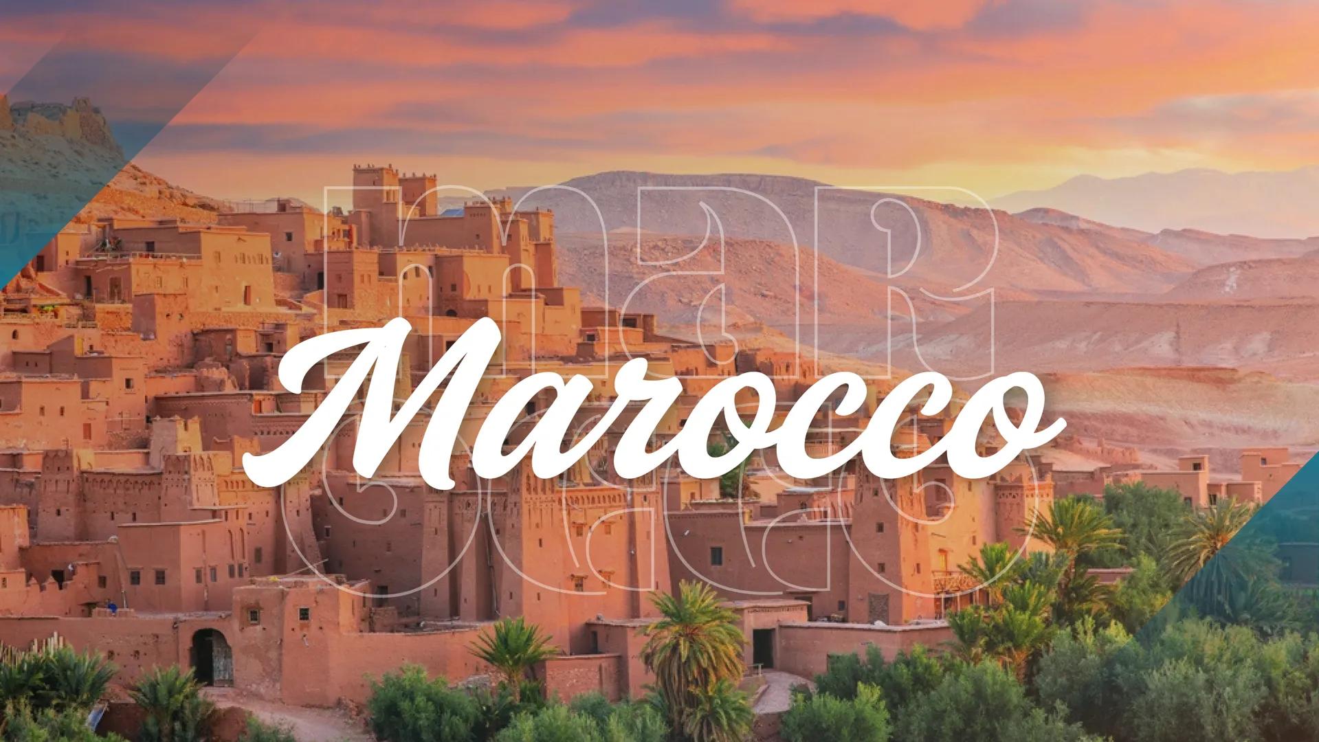 Marocco Sul globo
il Marocco confina:
-con l'Algeria a est
-con il Sahara occidentale a
sud ovest
-Con il Mar Mediterraneo a
nord
-con l'oce
