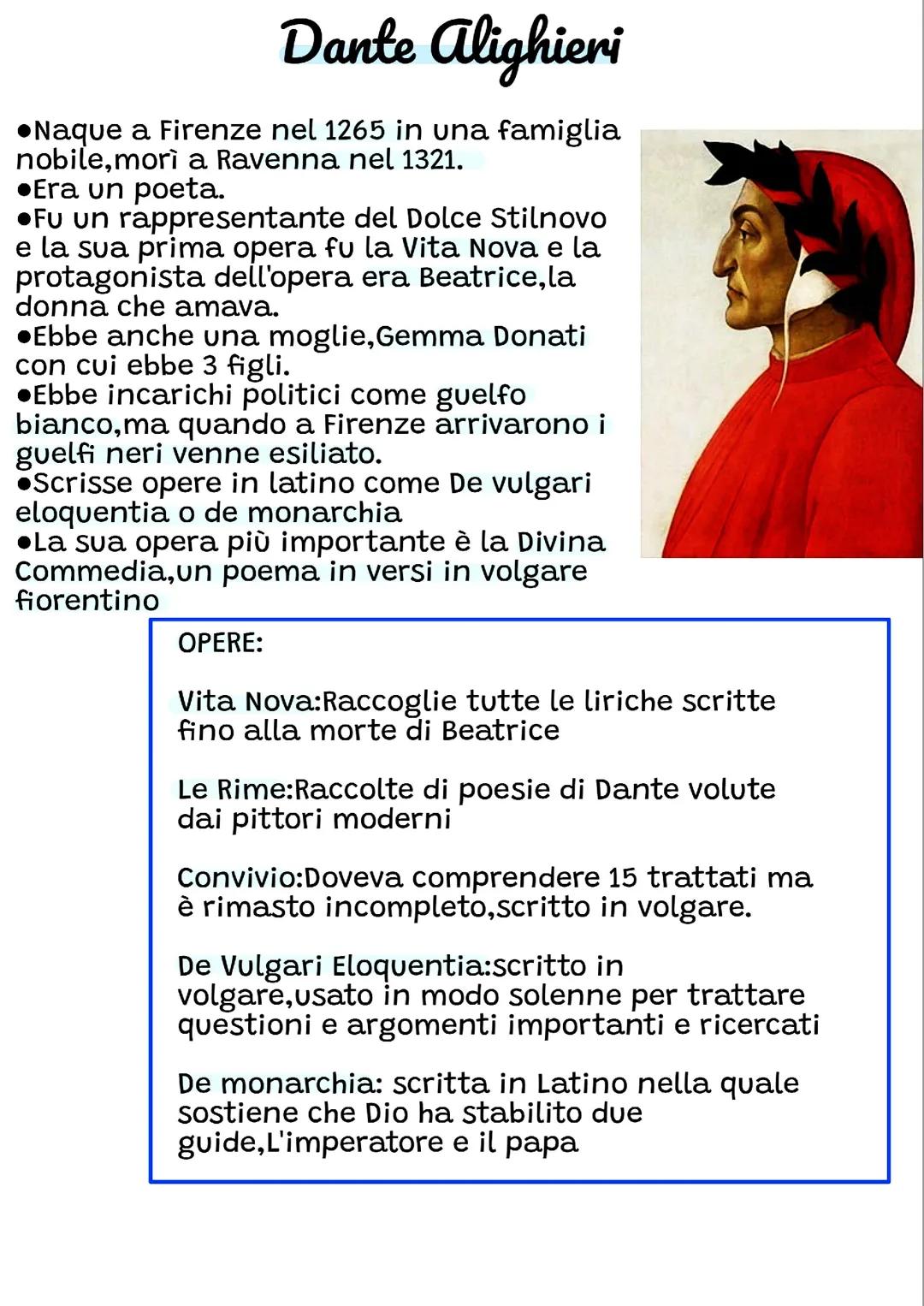 Dante Alighieri e La Divina Commedia