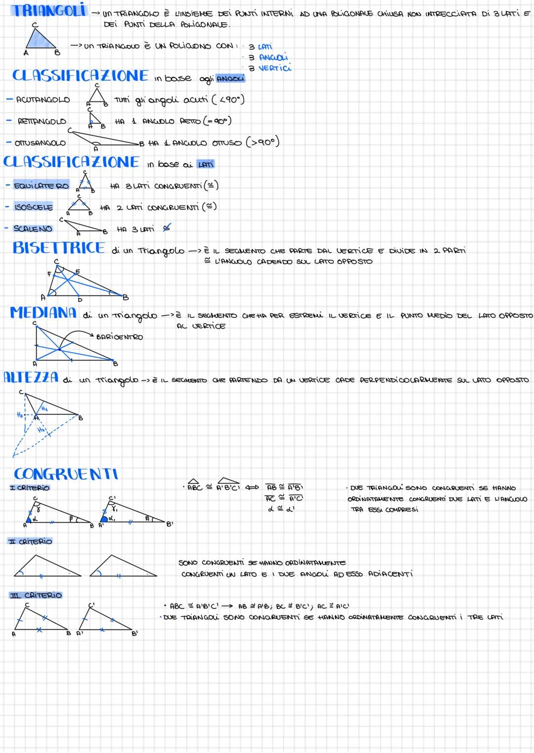 # TRIANGOLI
UN TRIANGOLO È L'INSIEME DEI PONTI INTERNI AD UNA POLIGONALE CHIUSA NON INTRECCIATA DI BLATIE
DEI PUNTI DELLA POLIGONALE.
-UN