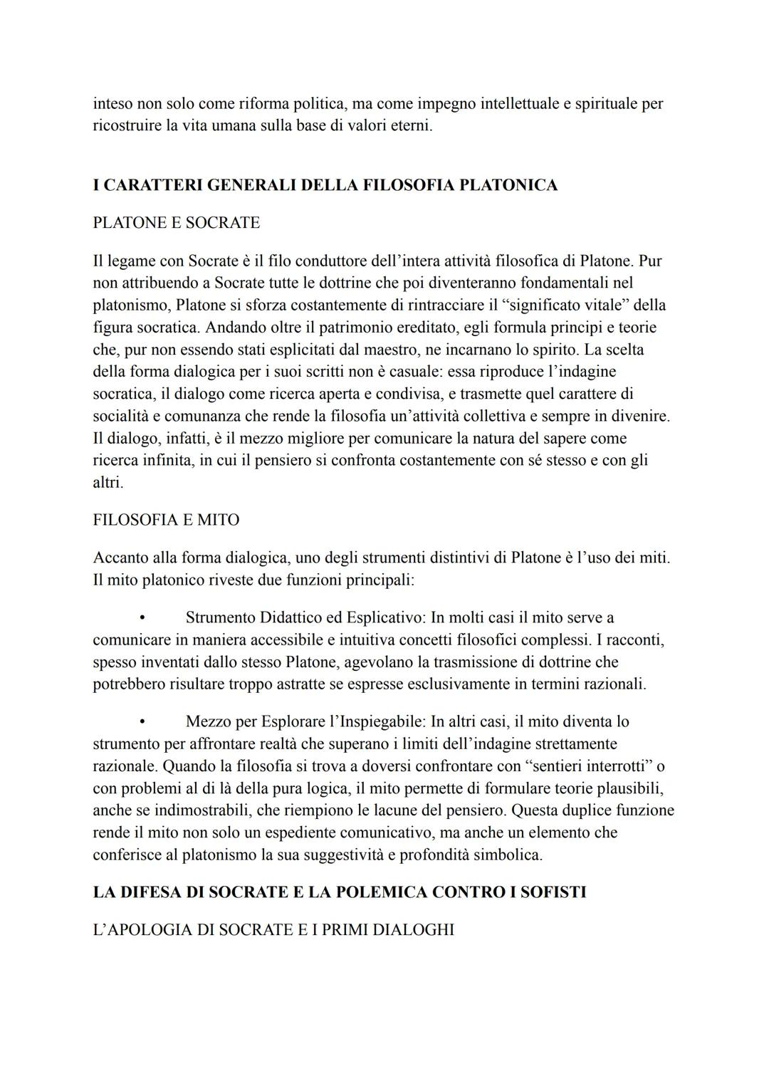 # PLATONE
IL PROGETTO FILOSOFICO E I DIALOGHI GIOVANILI
UNA RISPOSTA ALLA CRISI DELLA SOCIETA'
Il platonismo va compreso in relazione alla