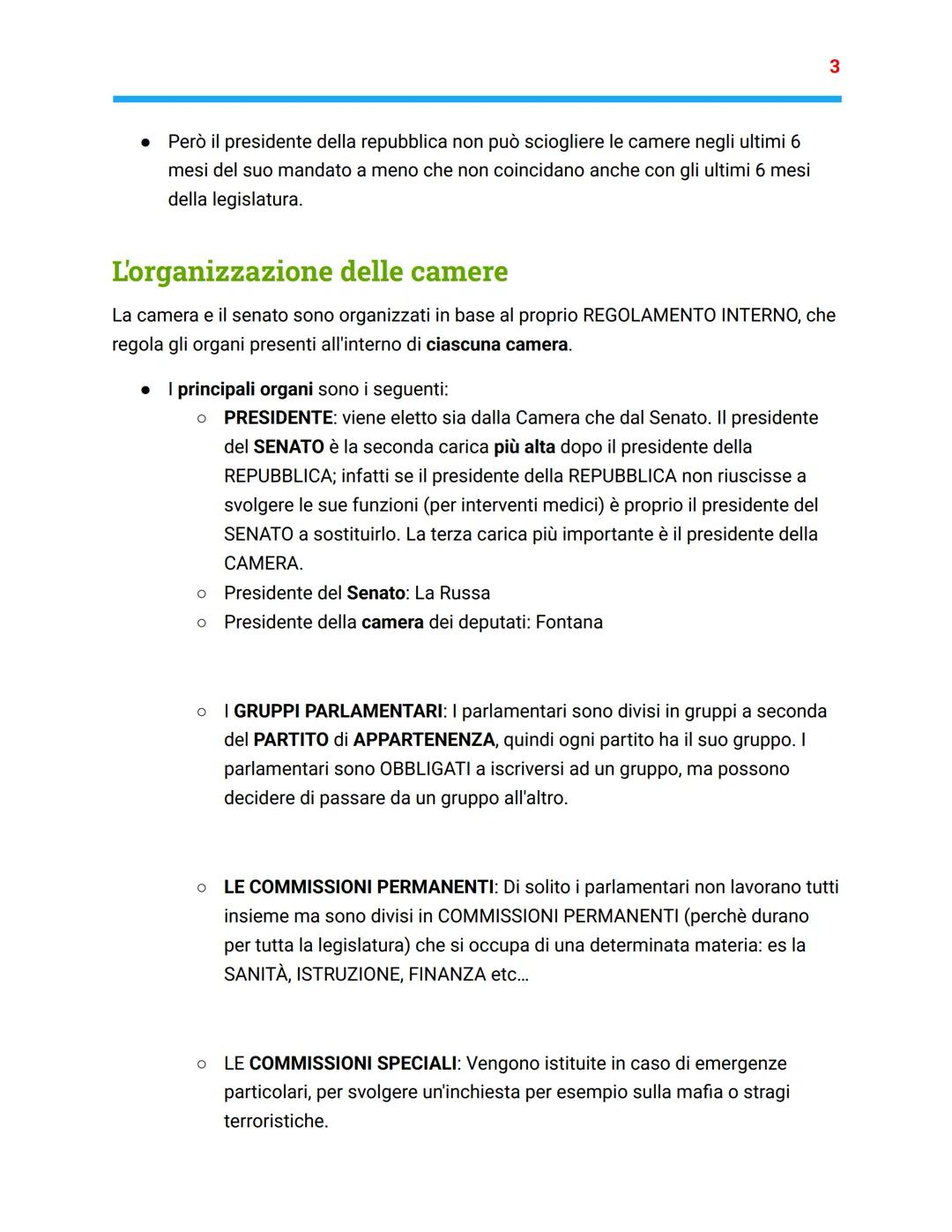 # IL PARLAMENTO
La struttura del parlamento
* II parlamento è l'organo con potere LEGISLATIVO, cioè con il potere di emanare
le leggi e