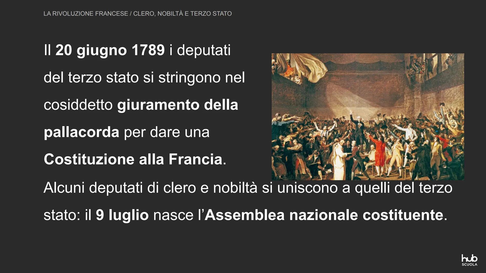 # La Rivoluzione francese # LA RIVOLUZIONE FRANCESE
CLERO, NOBILTÀ E TERZO STATO
Nella seconda metà del Settecento la monarchia francese
d