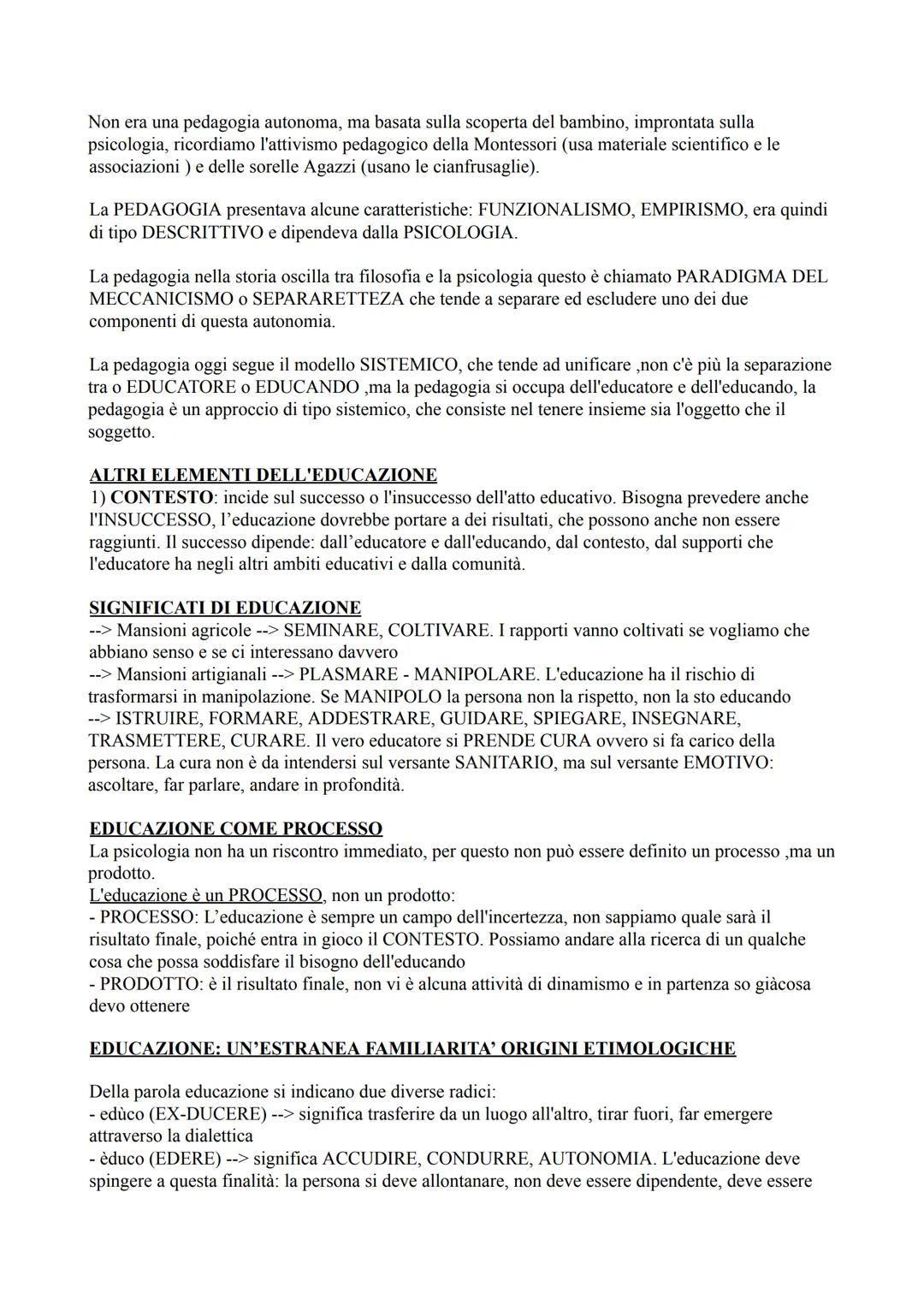 # UNIVERSO
Fer 15
# PEDAGOGIA GENERALE
# CAPITOLO 1
## EDUCARE: TRA SENSO COMUNE E SCIENZA
Educazione: un'estranea familiarità.
La pedag