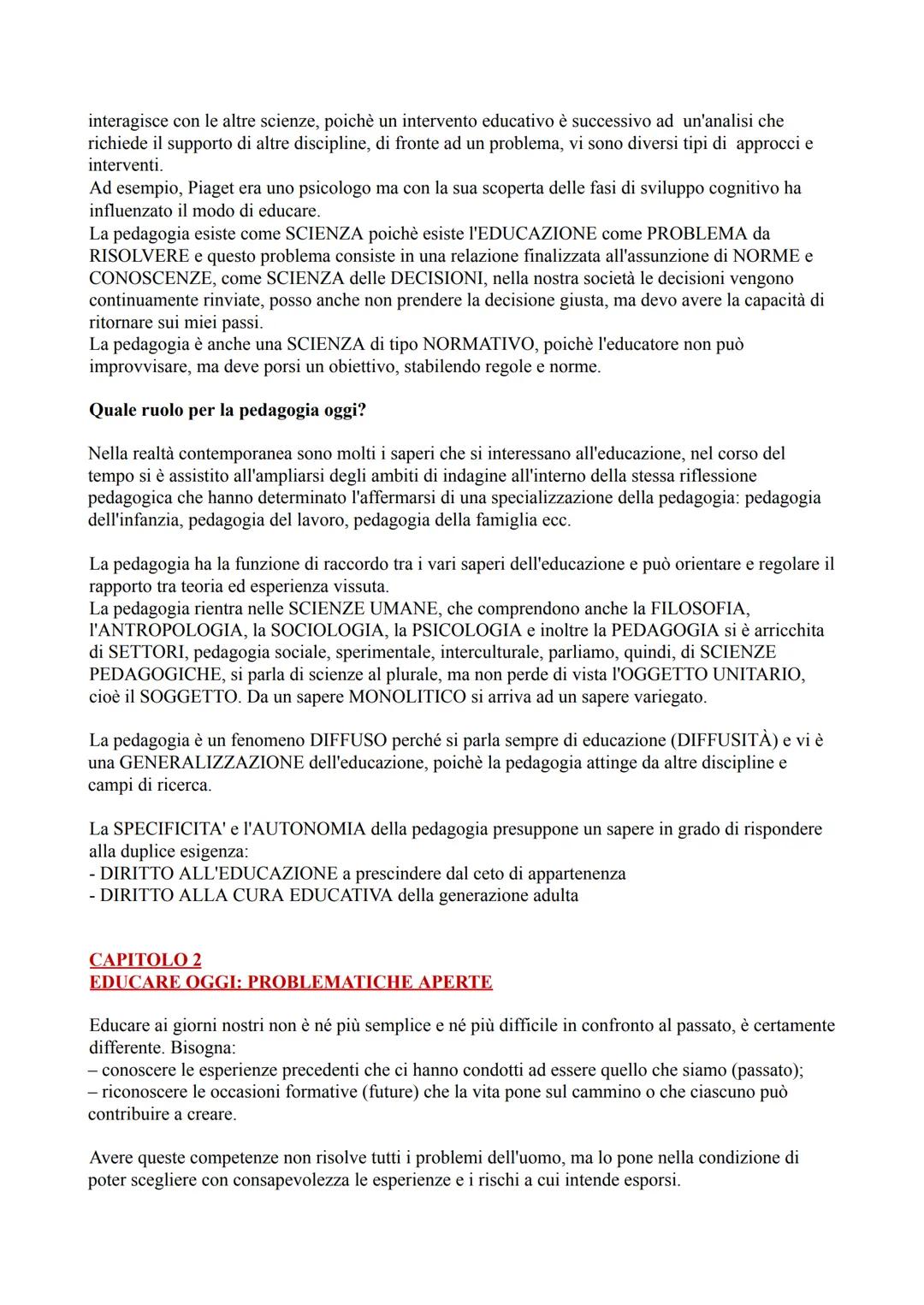 # UNIVERSO
Fer 15
# PEDAGOGIA GENERALE
# CAPITOLO 1
## EDUCARE: TRA SENSO COMUNE E SCIENZA
Educazione: un'estranea familiarità.
La pedag