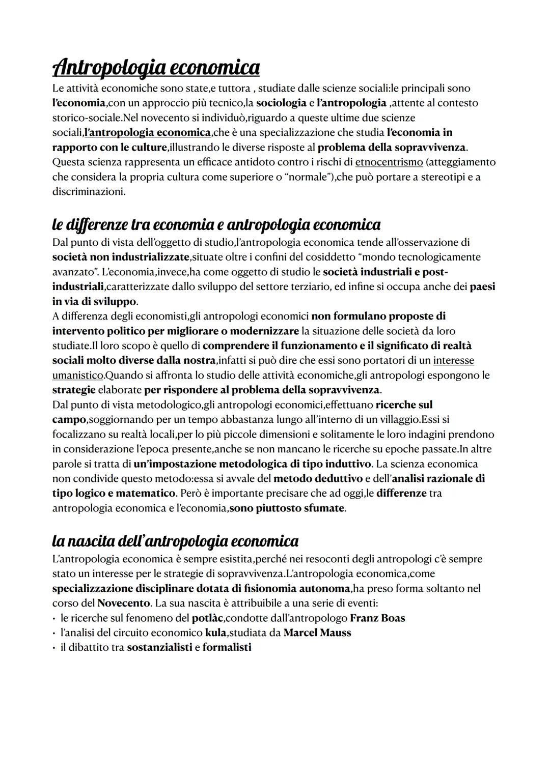 # Antropologia economica
Le attività economiche sono state, e tuttora, studiate dalle scienze sociali:le principali sono
l'economia,con un a