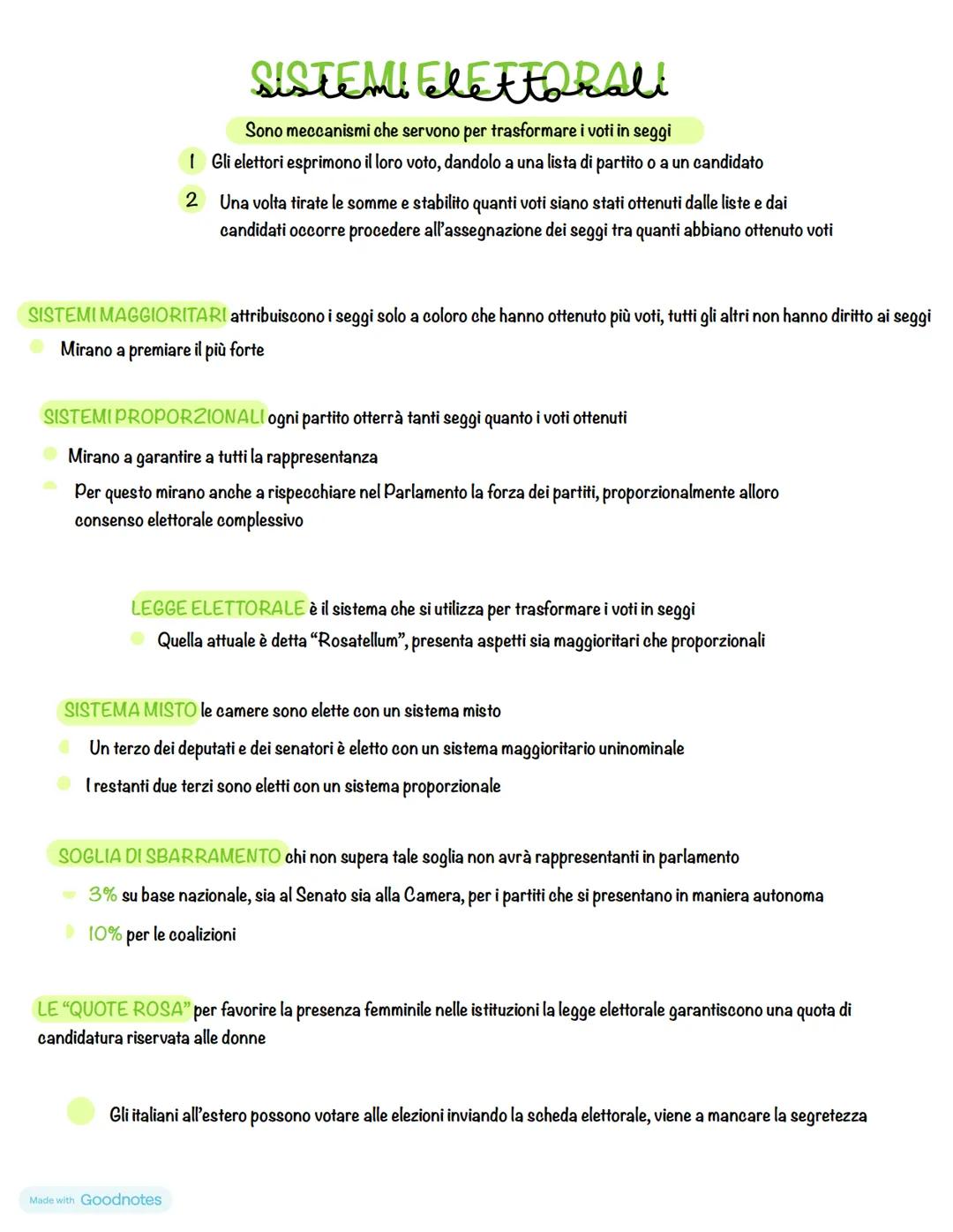 Made with Goodnotes --- OCR Start ---
Farme di goveERNO
Sono il modo in cui sono organizzati i rapporti tra gli organi al vertice dello Stat