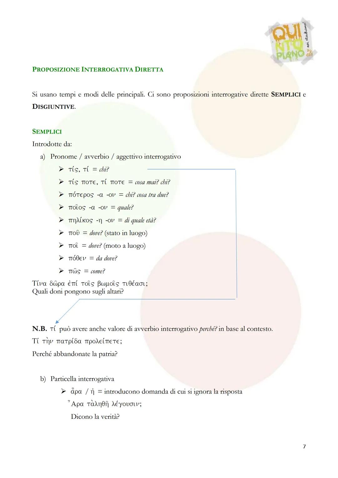 # PROPOSIZIONI SUBORDINATE
PROPOSIZIONI SOGGETTIVE
Introdotte da.
a) Locuzioni Impersonali e verbi impersonali.
> χρή = è necessario
➤