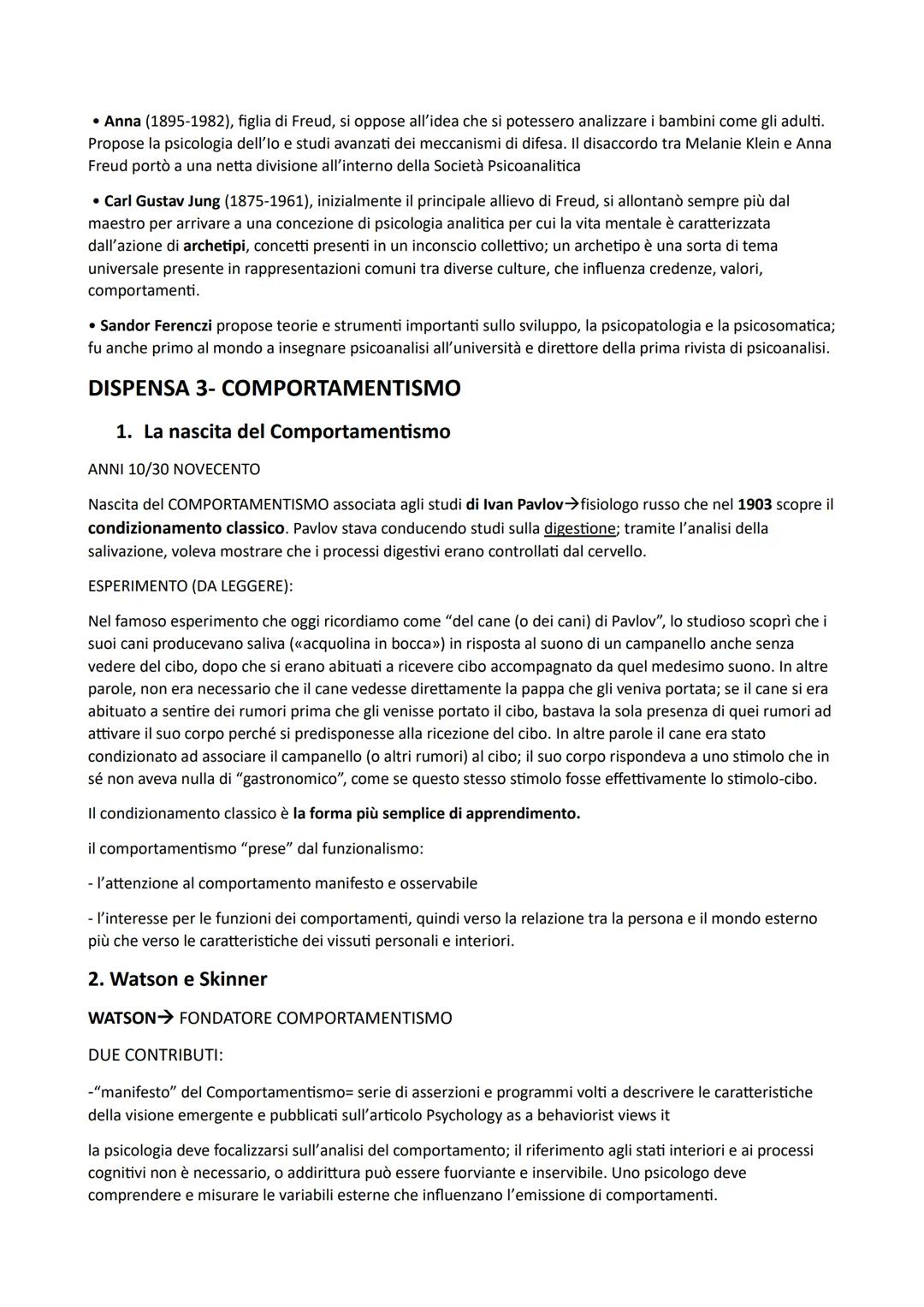 DISPENSA 1- INTRO/STRUTTURALISMO/FUNZIONALISMO
1. La psicologia come scienza
PSICOLOGIA= disciplina scientifica che studia il comportament