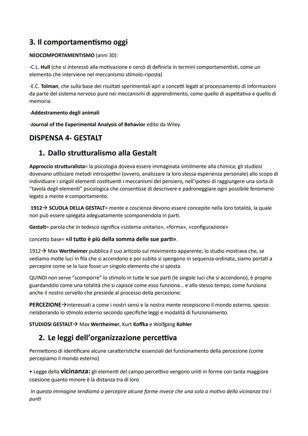 DISPENSA 1- INTRO/STRUTTURALISMO/FUNZIONALISMO
1. La psicologia come scienza
PSICOLOGIA= disciplina scientifica che studia il comportament