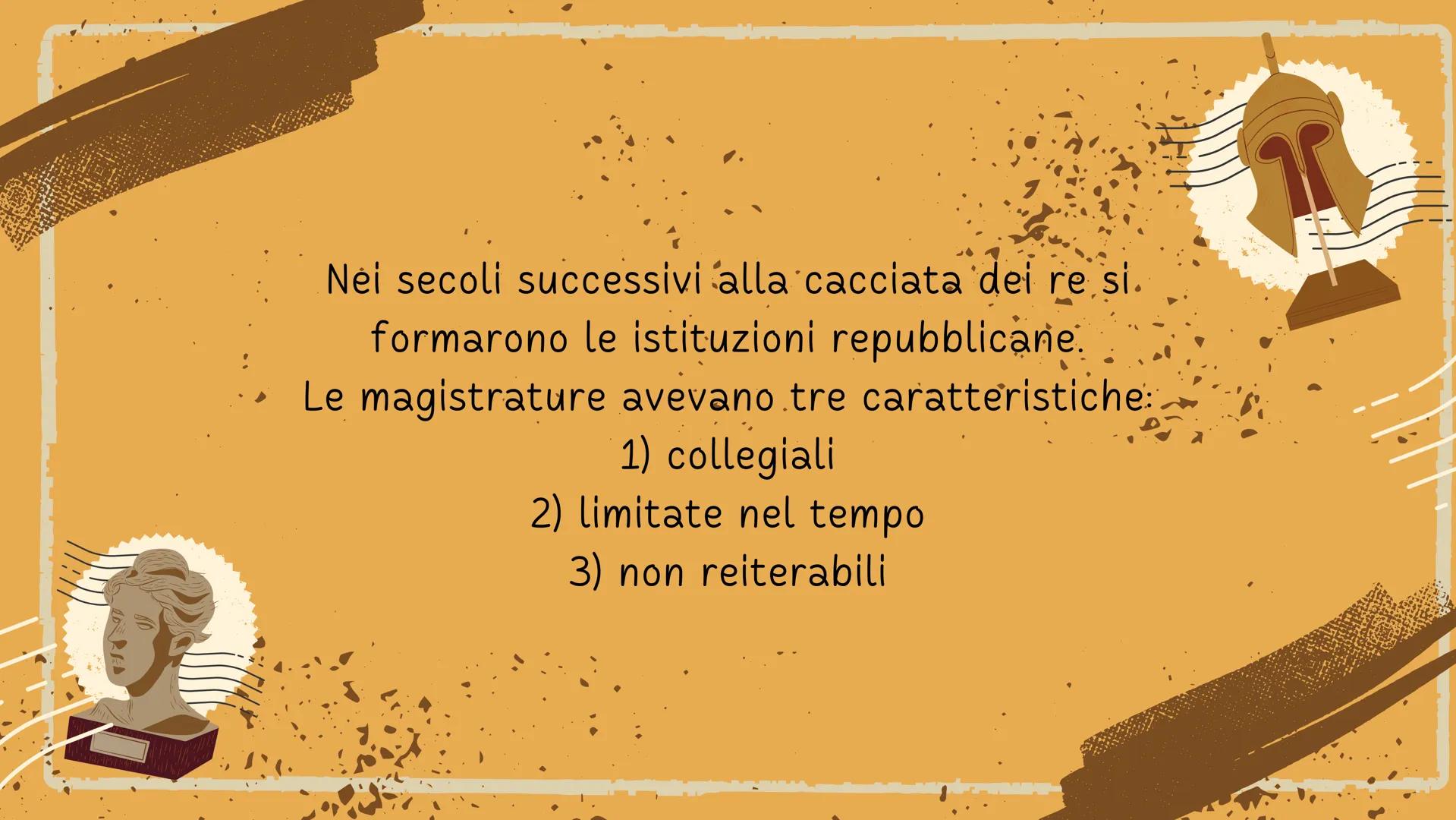 # La repubblica
romana
Presentato da Gaia Augusto Nel 509 a.C. i romani instaurarono la
repubblica, un'organizzazione
politica nella quale