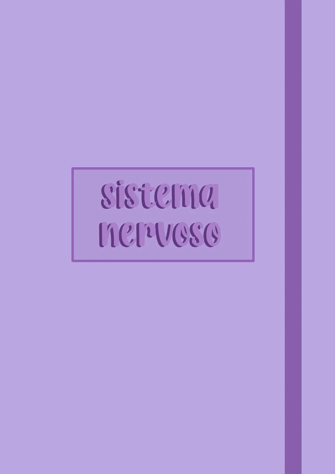 sistema
nerVOSO # Il sistema nervoso
É il principale sistema di comunicazione dell'organismo e per svolgere le sue attività ha 3 funzioni: