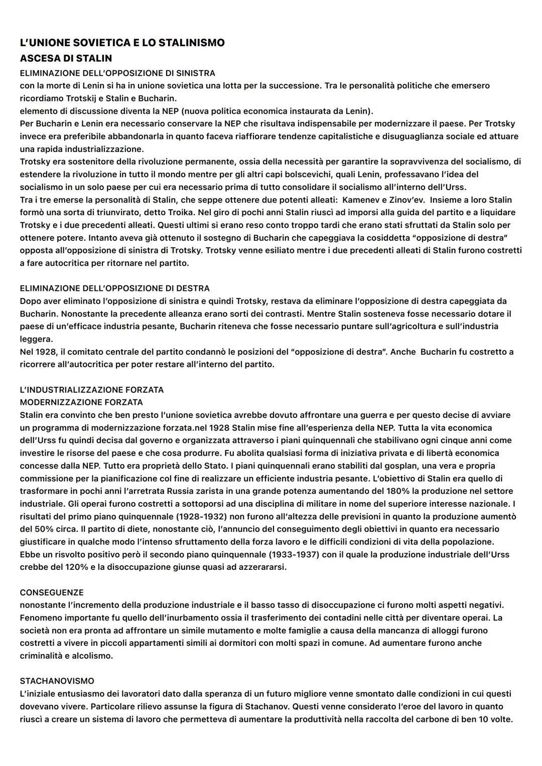 # L'UNIONE SOVIETICA E LO STALINISMO
# ASCESA DI STALIN
# ELIMINAZIONE DELL'OPPOSIZIONE DI SINISTRA
con la morte di Lenin si ha in unione