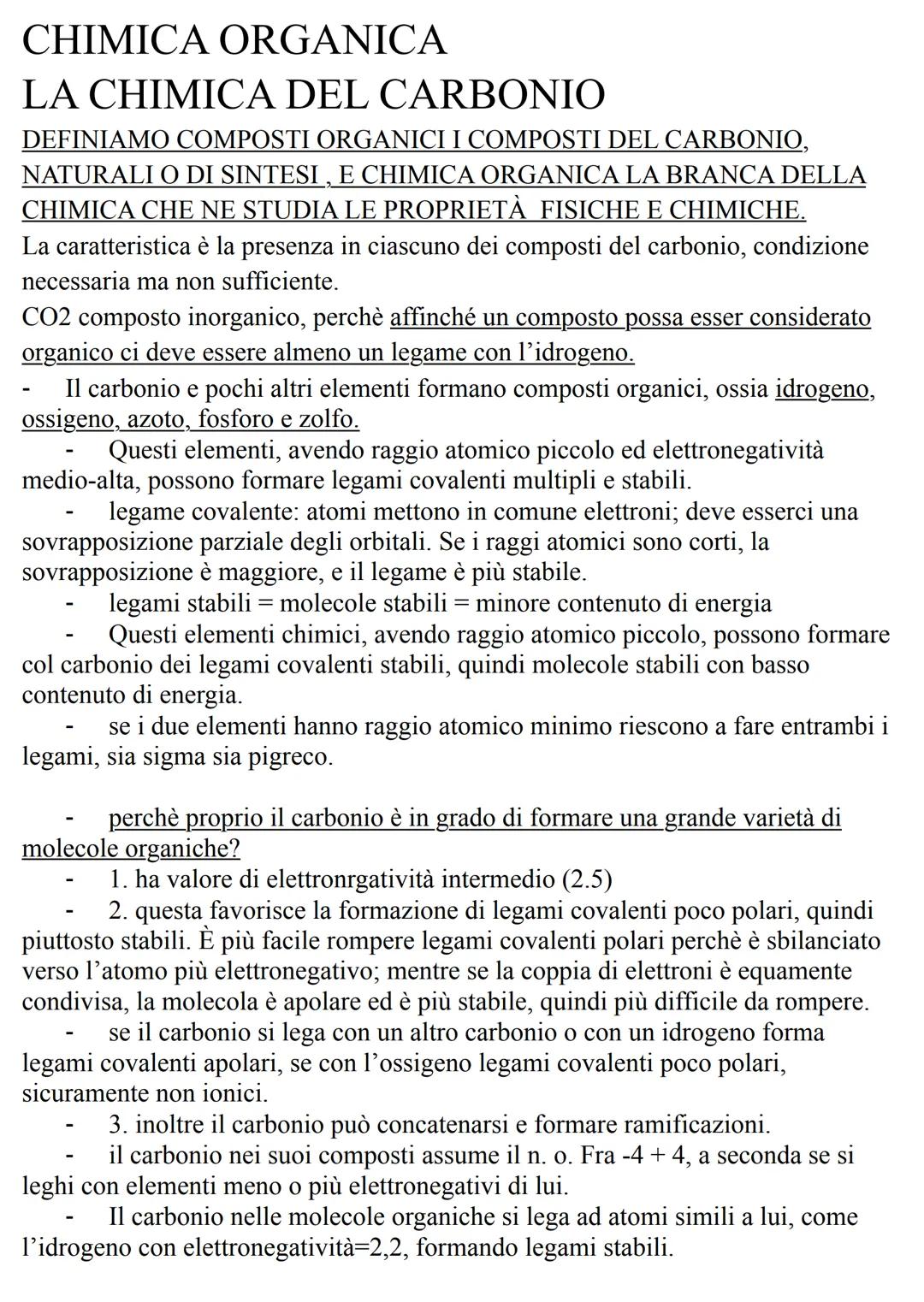 # CHIMICA ORGANICA
# LA CHIMICA DEL CARBONIO
DEFINIAMO COMPOSTI ORGANICI I COMPOSTI DEL CARBΟΝΙΟ,
NATURALI O DI SINTESI, E CHIMICA ORGANIC