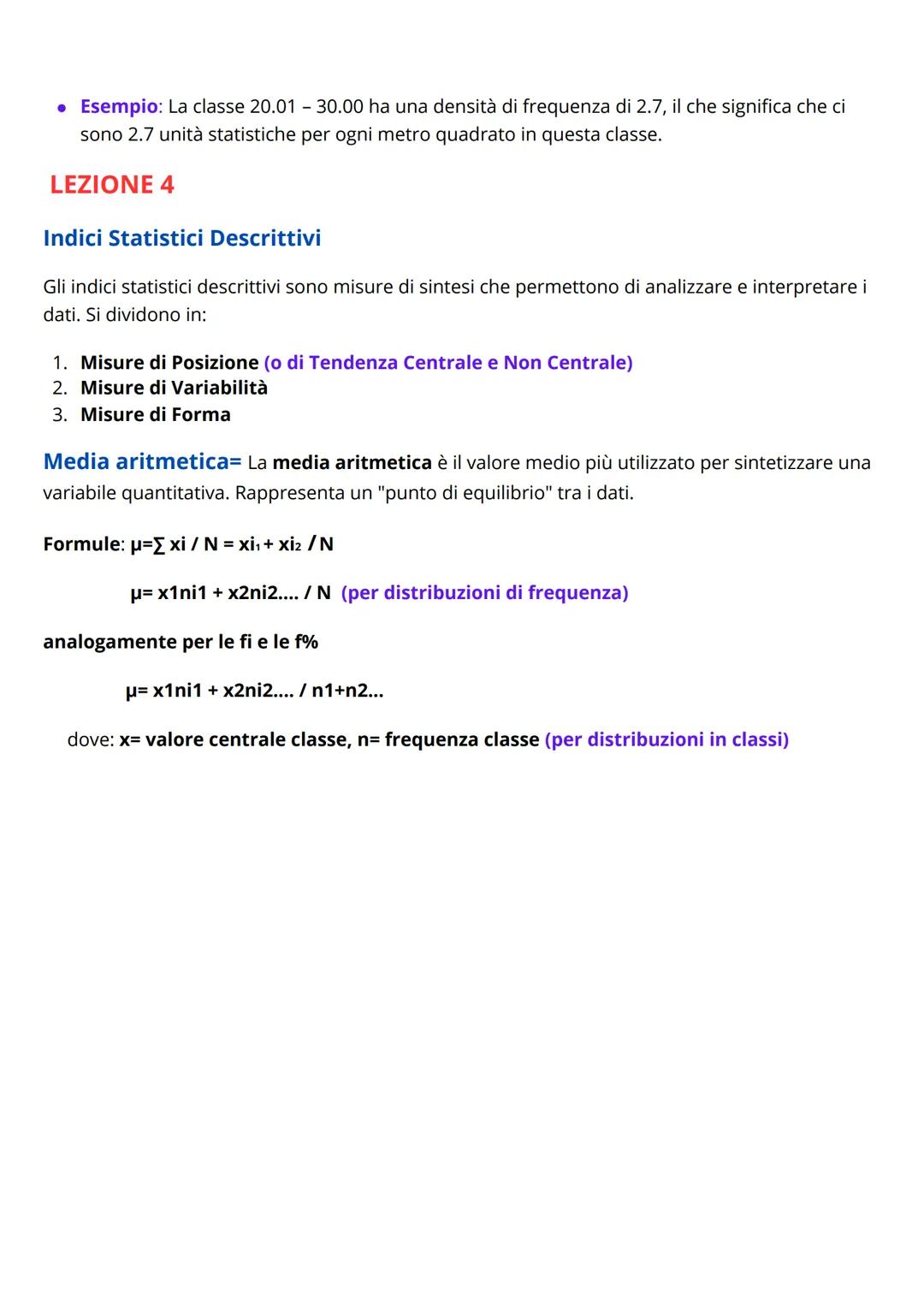 --- OCR Start ---
STATISTICA PRIMA PARTE
LEZIONE 1
Definizione di Statistica
La statistica è la disciplina che studia fenomeni riferiti a in