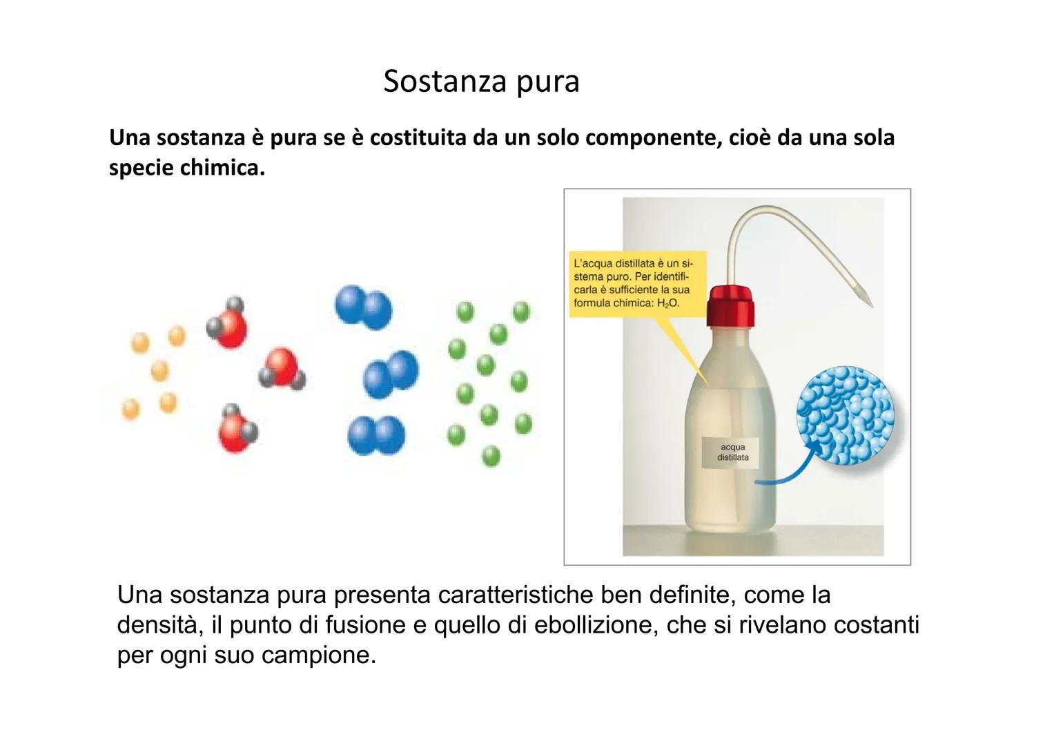 # Sostanze pure e miscugli
Prof.ssa PARAVIZZINI M.R. # Sostanza pura
Una sostanza è pura se è costituita da un solo componente, cioè da un