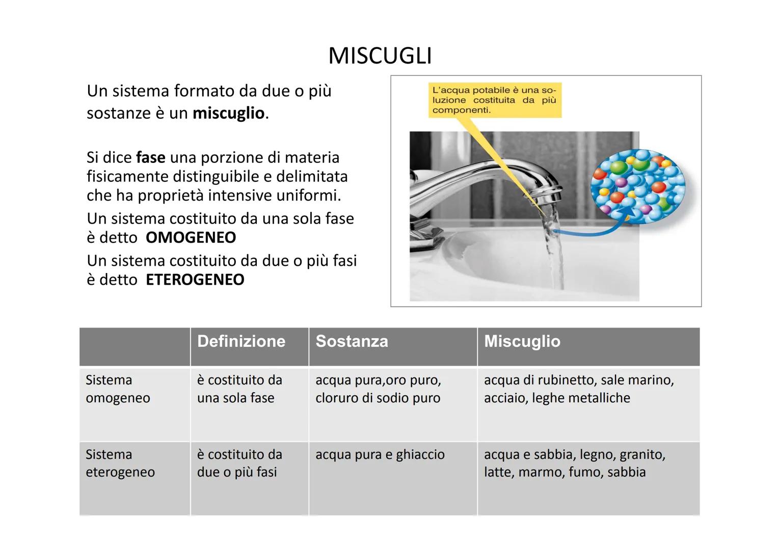 # Sostanze pure e miscugli
Prof.ssa PARAVIZZINI M.R. # Sostanza pura
Una sostanza è pura se è costituita da un solo componente, cioè da un