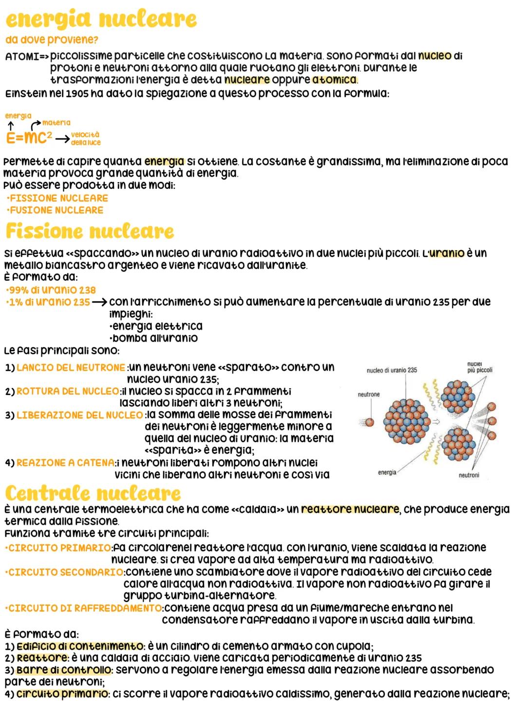 # energia nucleare
da dove proviene?
ATOMI=> Piccolissime particelle che costituiscono La materia, sono formati dal nucleo di
protoni e ne