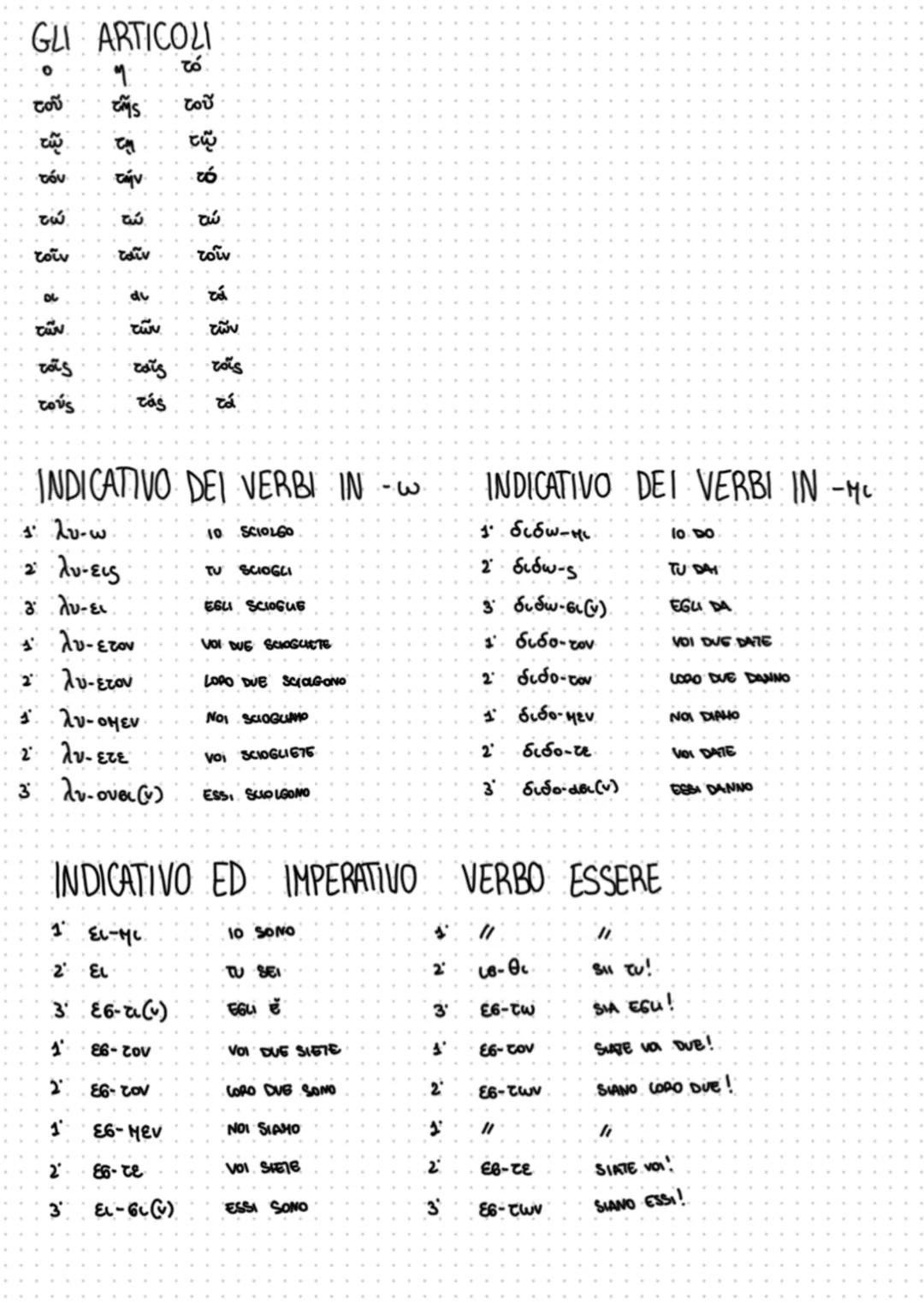 appunti primo liceo classico greco