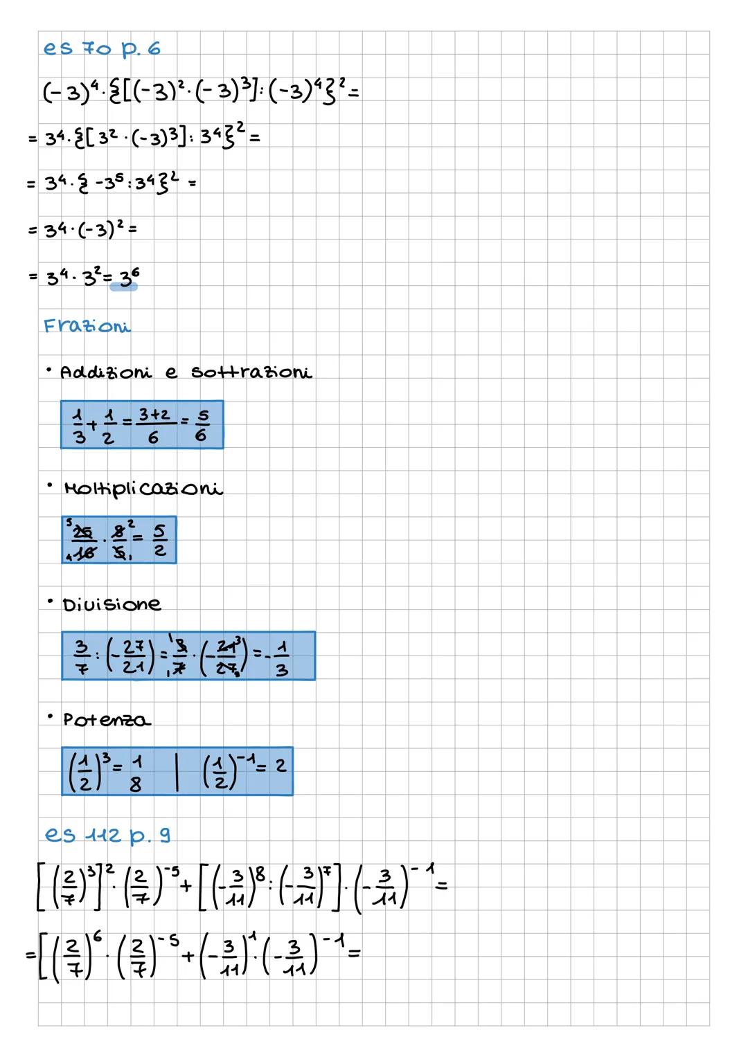 --- OCR Start ---
=
$\frac{2}{7}\frac{3}{11}$=
=
$\frac{2}{7}$+
$\frac{1}{7}$=
$\frac{9}{7}$
Monomi e polinomi
MONOMI=espressioni algebriche
