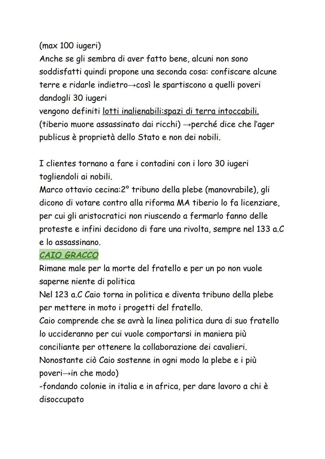 # DAI GRACCHI A SILLA
Dopo circa I secolo di conquiste, Roma aveva allargato i propri
territori e all'interno di essi c'erano due categorie