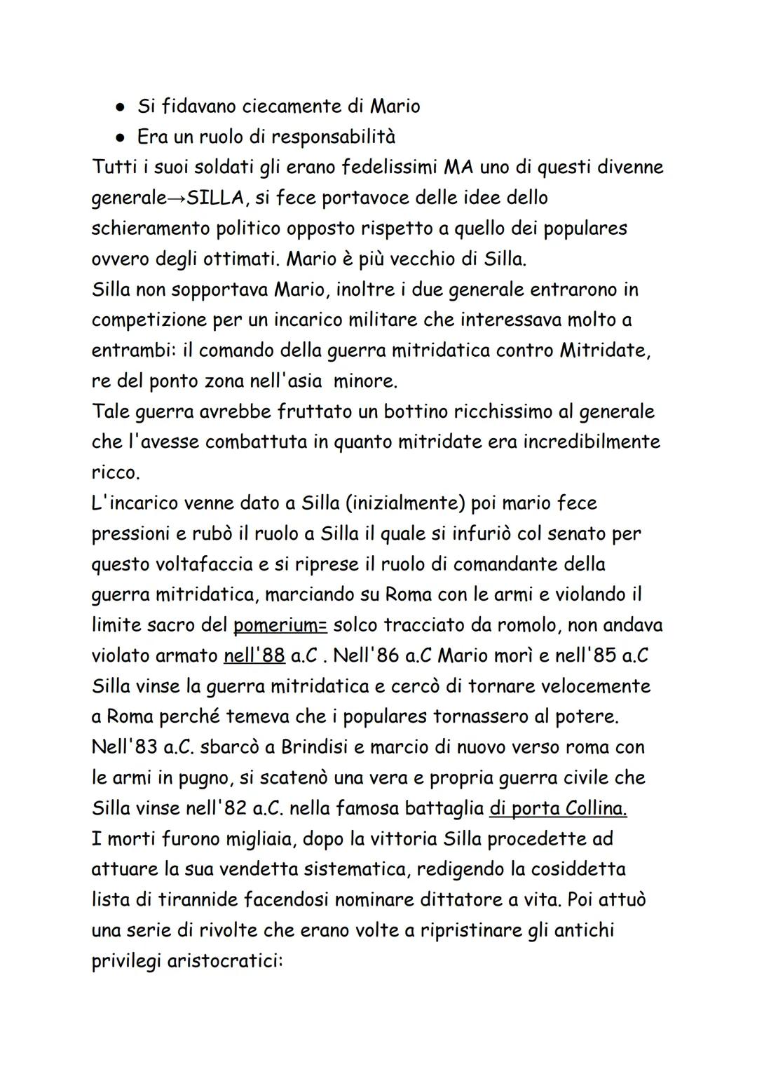 # DAI GRACCHI A SILLA
Dopo circa I secolo di conquiste, Roma aveva allargato i propri
territori e all'interno di essi c'erano due categorie
