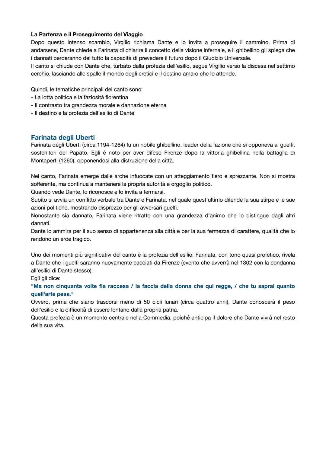 # II Canto X dell'Inferno: Farinata degli Uberti e la Profezia dell'Esilio
Introduzione
Dante e Virgilio si trovano nel sesto cerchio dell'