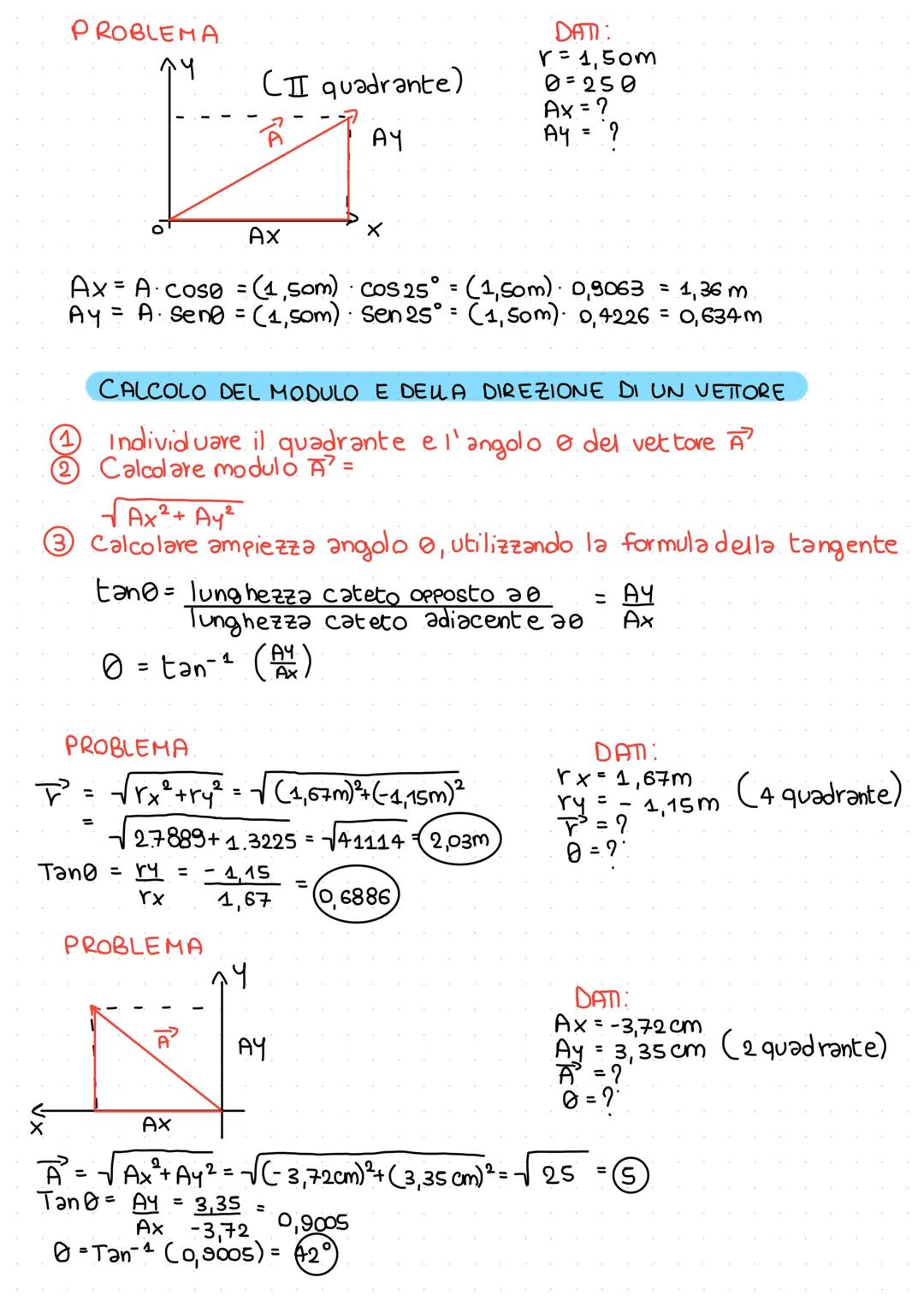 No grandezze
Scalari: grand.
fisiche rapp.
matematicamente
da numero + unita'
di misura
-VETTORI =
definito
MODULO CO INTENSITA')
+ DIREZI