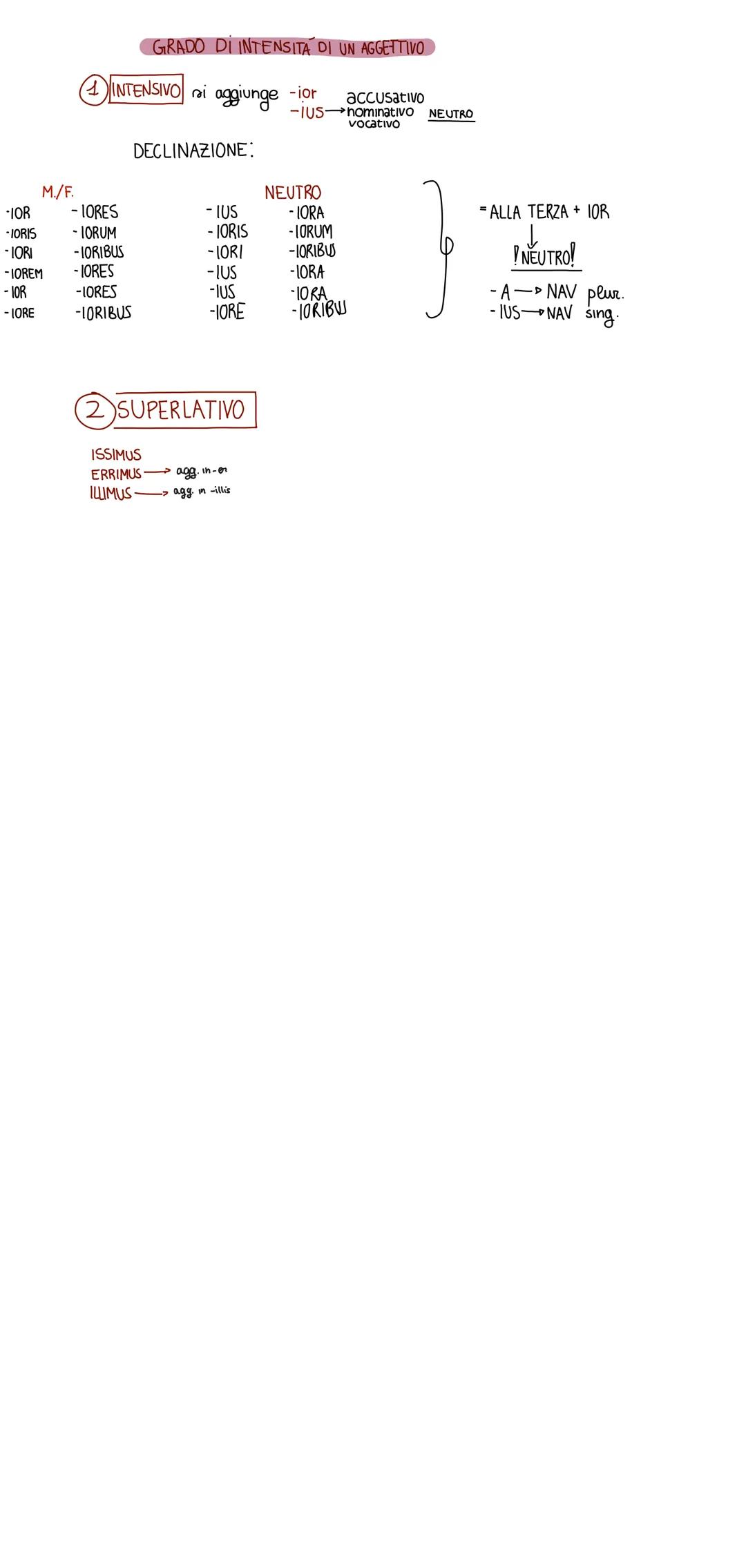 PARTICIPI
PRESENTE-
TEMA PR. +NT+USCITE AGGETTIVI I CLASSE 1 USCITA*
"AMANTE"/"CHE AMAVA
* desinenze della I
BERATO-
TEMA SUPINO AGG. I C