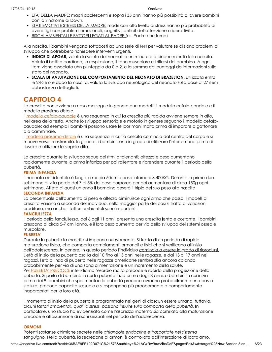 17/06/24, 19:18
PSICOLOGIA DELLO SVILUPPO
martedi 11 giugno 2024 15:53
OneNote
CAPITOLO 1
SVILUPPO: costituito da dinamiche di quel proce
