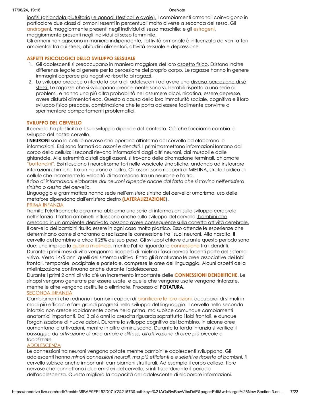 17/06/24, 19:18
PSICOLOGIA DELLO SVILUPPO
martedi 11 giugno 2024 15:53
OneNote
CAPITOLO 1
SVILUPPO: costituito da dinamiche di quel proce