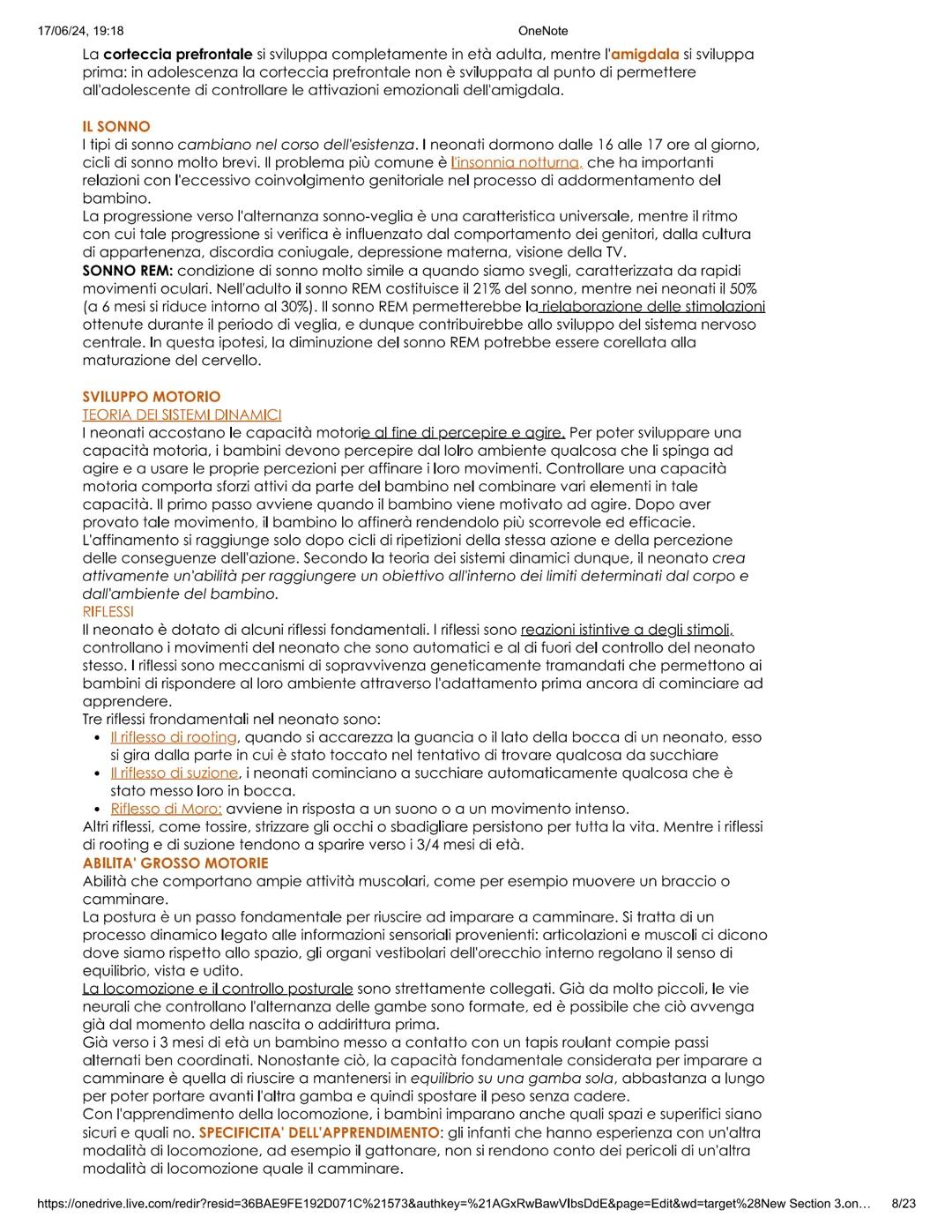 17/06/24, 19:18
PSICOLOGIA DELLO SVILUPPO
martedi 11 giugno 2024 15:53
OneNote
CAPITOLO 1
SVILUPPO: costituito da dinamiche di quel proce
