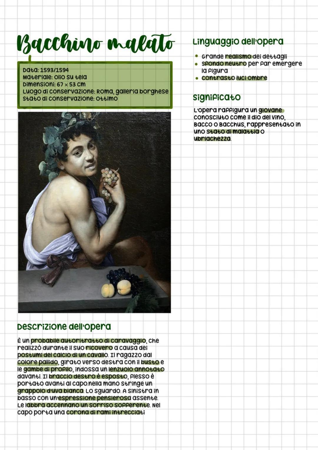 --- OCR Start ---
Caravaggio
La vita
Nasce in Lombardia nel 1571 a caravaggio vicino Bergamo. La
sua famiglia lavorava per un nobile aristoc