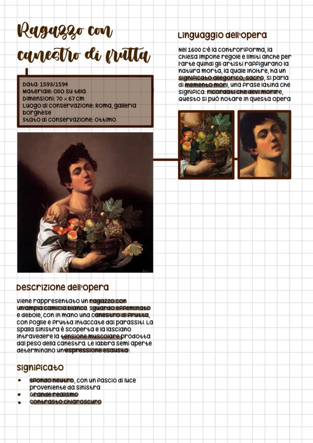 --- OCR Start ---
Caravaggio
La vita
Nasce in Lombardia nel 1571 a caravaggio vicino Bergamo. La
sua famiglia lavorava per un nobile aristoc