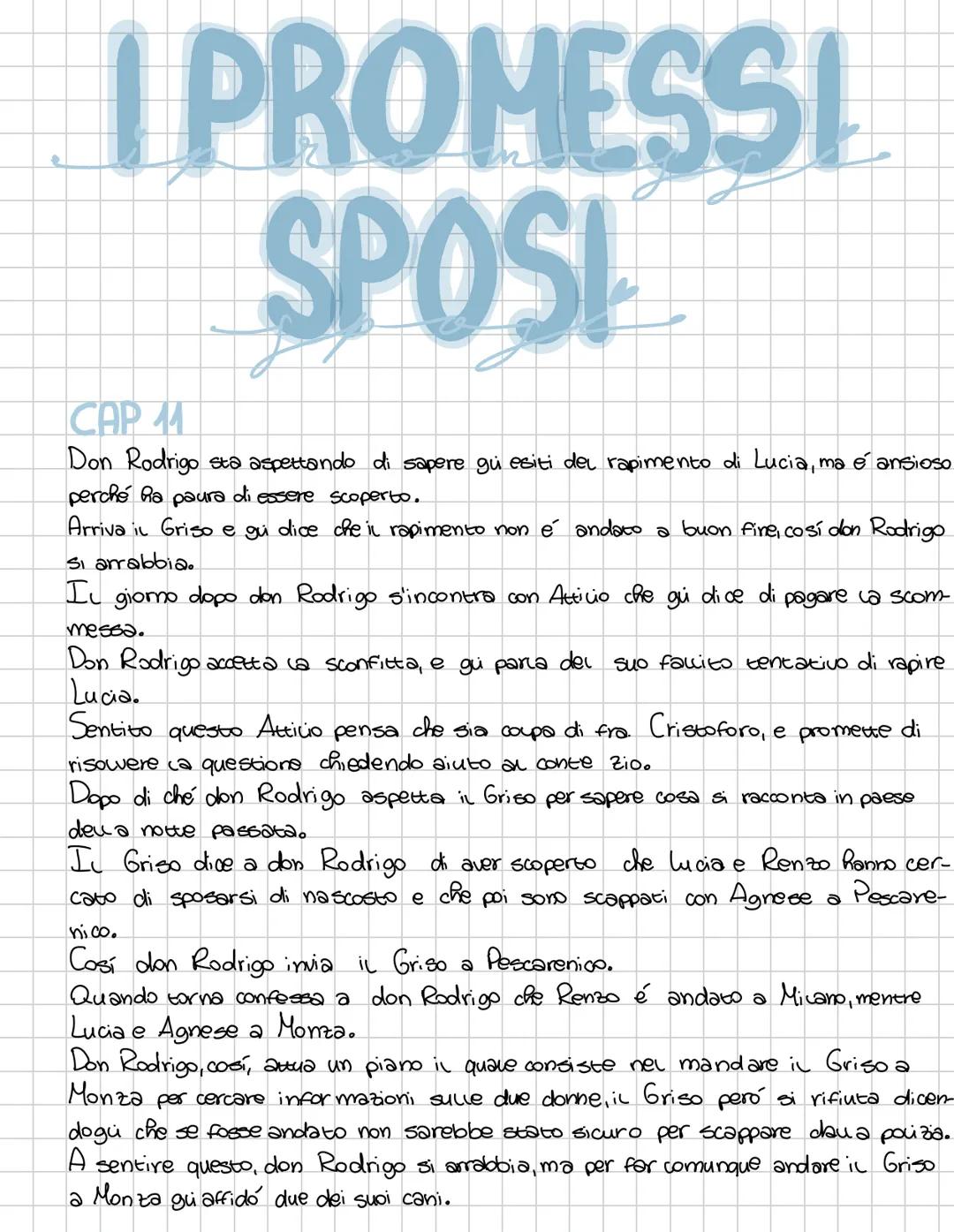 # I PROMESSI
# SPOSI
CAP 11
Don Rodrigo sta aspettando di sapere gü esiti del rapimento di Lucia, ma é ansioso
perché ha paura di essere s