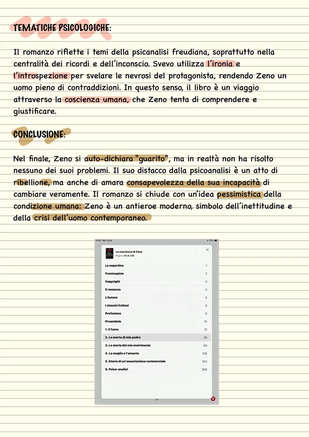 # La coscienza di Zeno
Italo Svevo
È un romanzo pubblicato nel 1923 e narra in forma di diario le vicende di
Zeno Cosini, un uomo di mezza