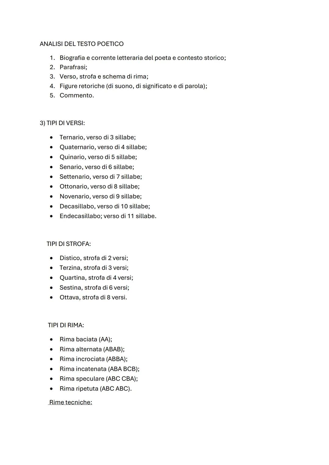 ANALISI DEL TESTO POETICO
1. Biografia e corrente letteraria del poeta e contesto storico;
2. Parafrasi;
3. Verso, strofa e schema di rima;
