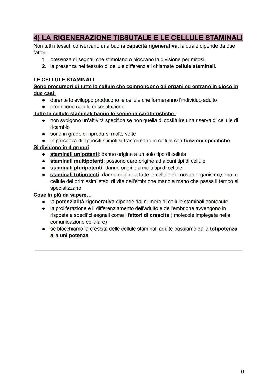 # 1) I TESSUTI
Tutto il nostro corpo deriva da una sola ed unica cellula lo zigote che poi si dividerà
ripetutamente e formerà altre cellul