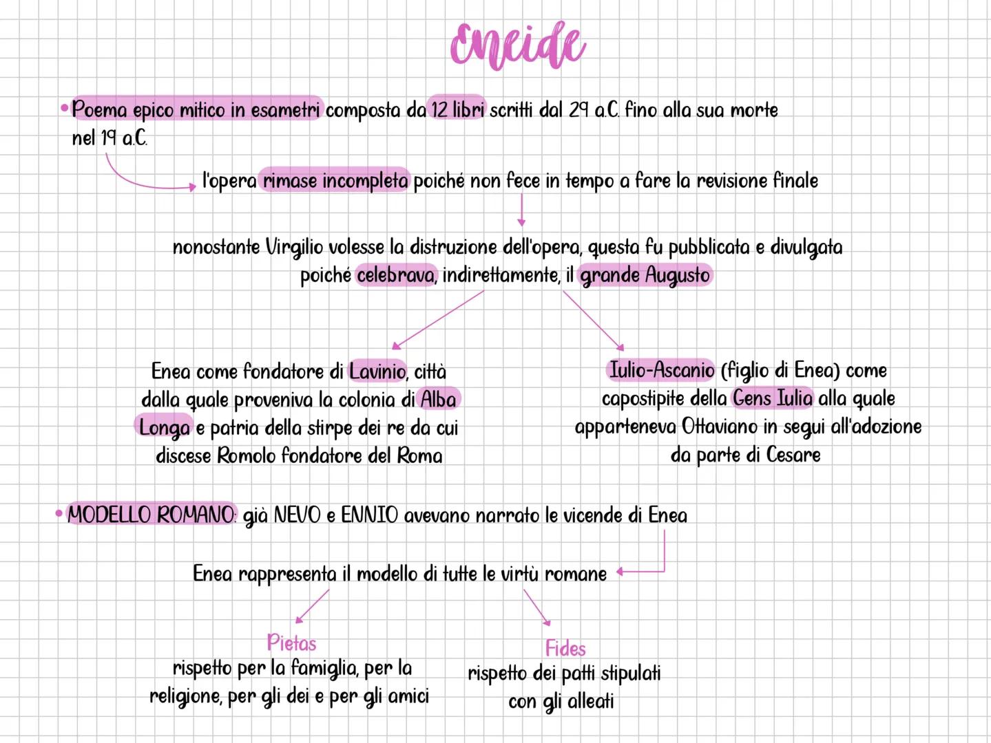 Virgilio
•Publio Virgilio Marone nacque ad Andes nel 70 a.C. da una famiglia di proprietari
terrieri, cominciò gli studi tra Milano e Cremo