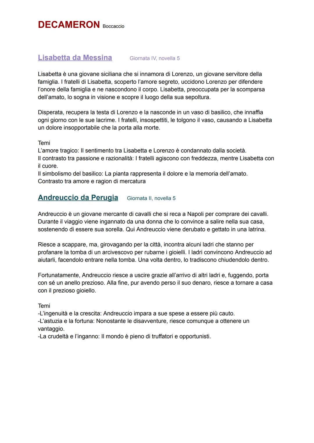 # DECAMERON Boccaccio
Il Decameron è una raccolta di cento novelle, scritta tra il 1348 e il 1353. L'opera è incominciata da una storia pri