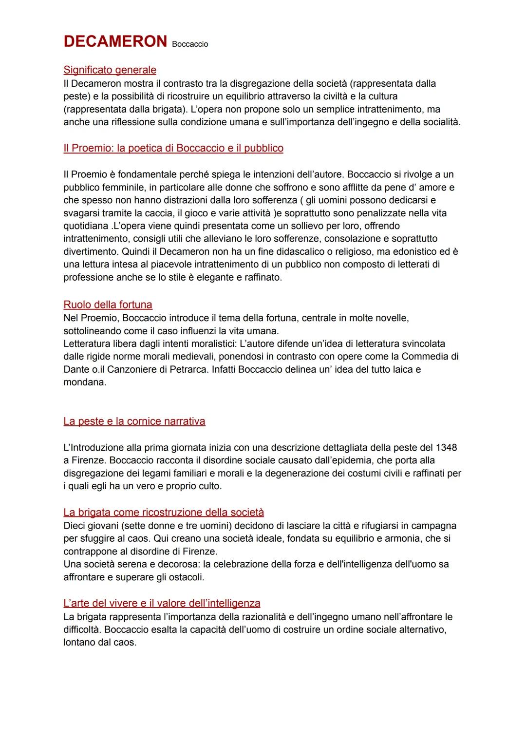 # DECAMERON Boccaccio
Il Decameron è una raccolta di cento novelle, scritta tra il 1348 e il 1353. L'opera è incominciata da una storia pri