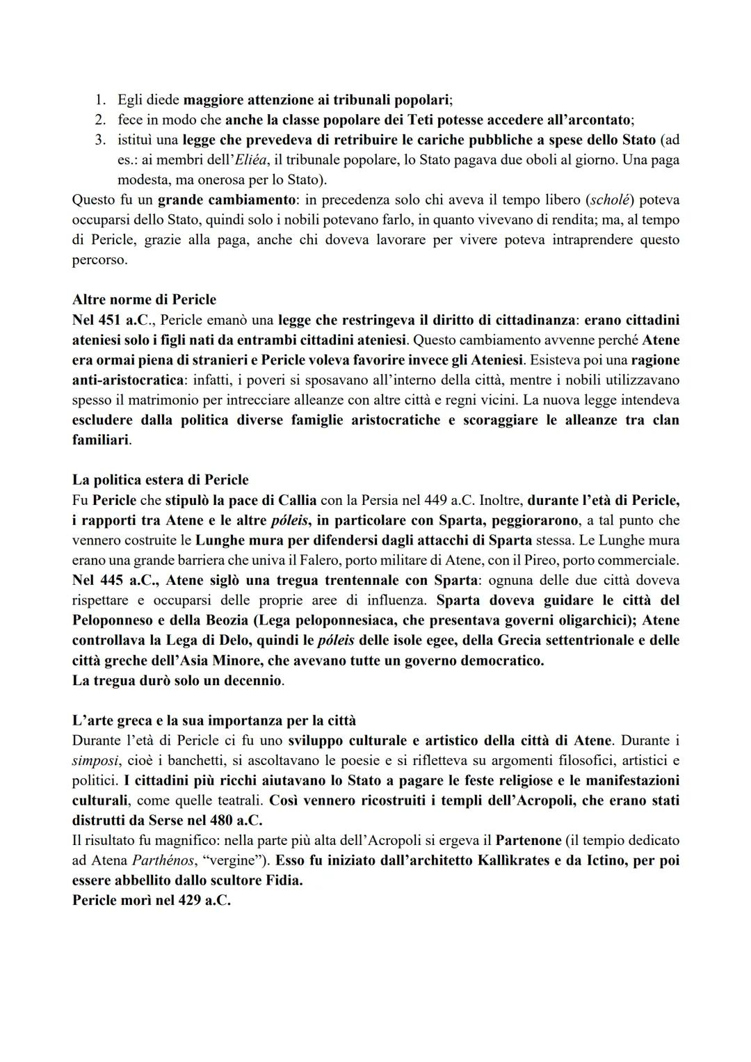 # L'ETÀ DI PERICLE E L'ASCESA DI ATENE
Dopo la seconda guerra persiana, la strada intrapresa da Sparta e Atene era differente:
1. Sparta