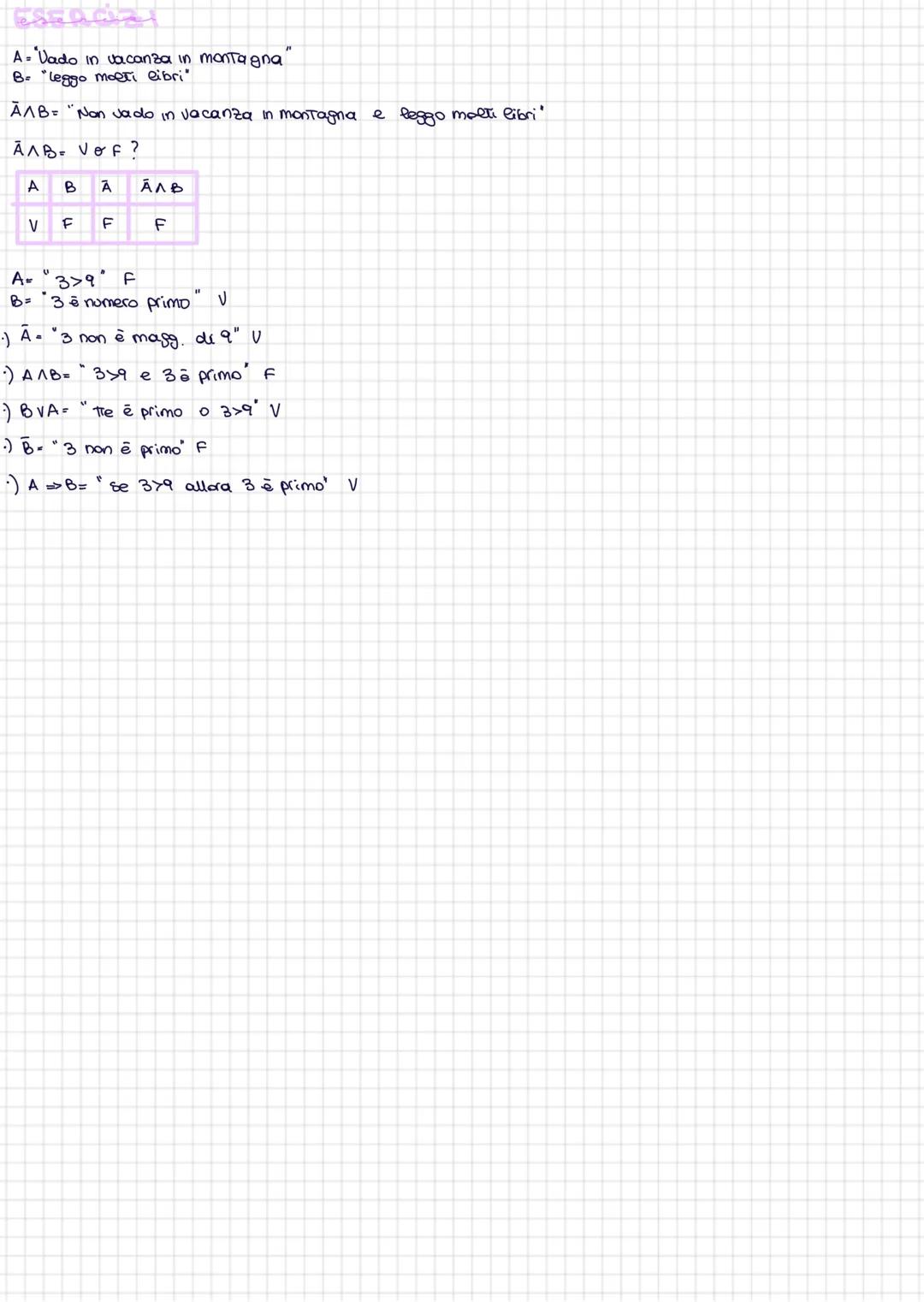 # LOGICA MATEMATICA
Enunciato: frase di cui si può dire se è vera o falsa
Ex.: "2+2=4" OK
Vedrai se ci riusciamo!" No! non si puo sapere