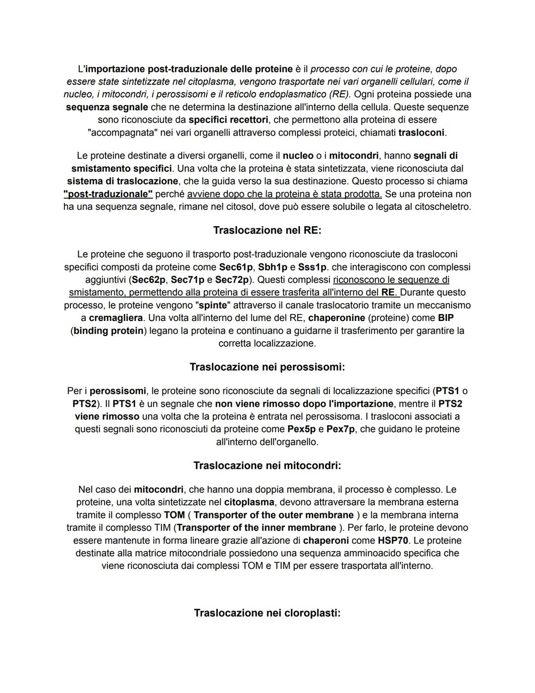 # COME LE PROTEINE EI LIPIDI VENGONO SMISTATI ALL'INTERNO ED
ALL'ESTERNO DELLA CELLULA
Nelle cellule cucariotiche, le proteine e i lipidi v