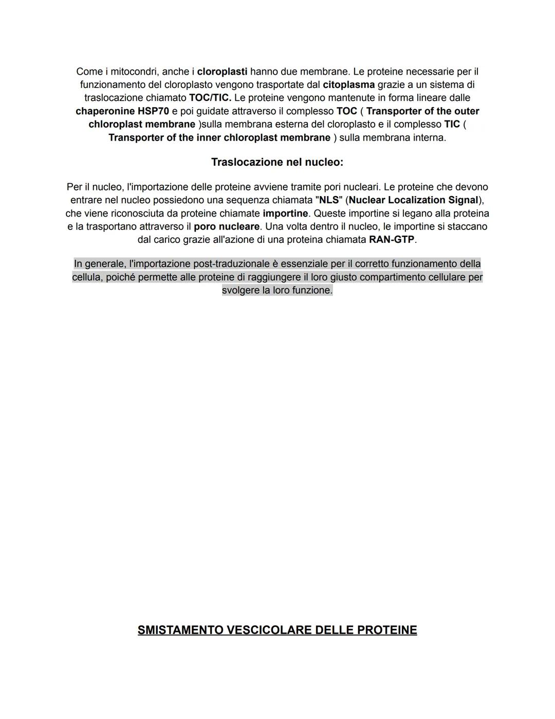 # COME LE PROTEINE EI LIPIDI VENGONO SMISTATI ALL'INTERNO ED
ALL'ESTERNO DELLA CELLULA
Nelle cellule cucariotiche, le proteine e i lipidi v
