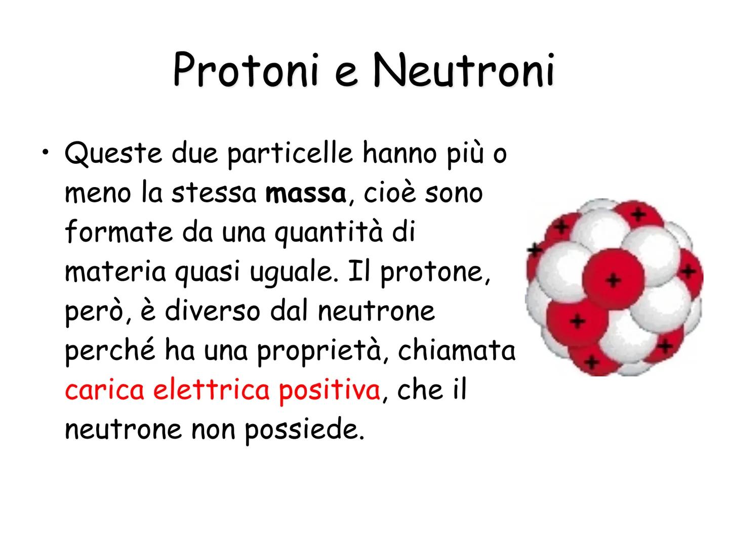 # L'Atomo e le Molecole # L'atomo
• L'atomo, la particella che
come un mattone costituisce
tutta la materia, non è un
corpicciolo semplice.