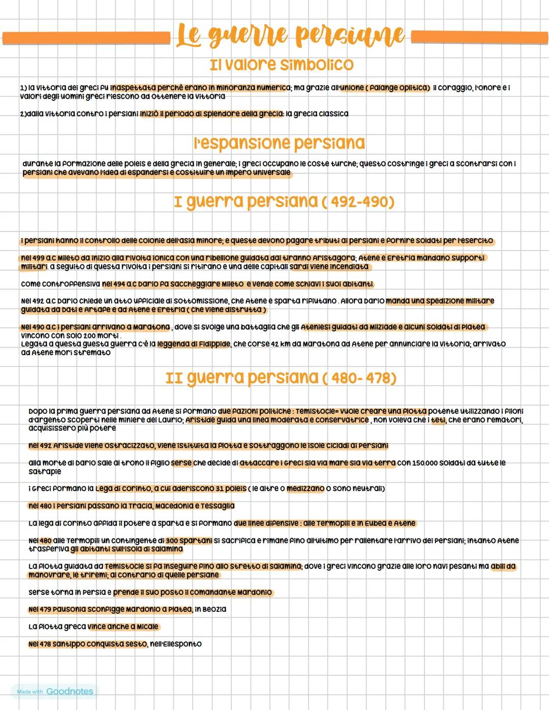 # Le guerre persiane
## Il valore simbolico
1) la vittoria dei greci pu inaspettata perchè erano in minoranza numerica; ma grazie all'unio